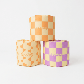 1-pack toalettpapper | Party Pooper Pack | Orange Rutig